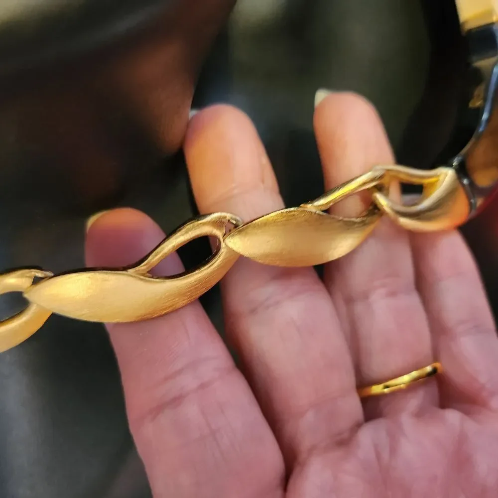 Gold and Black Chain Bracelet
